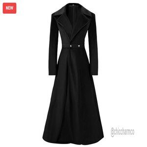 Victorian Trench Coat Double Breasted Long Winter Jacket Vintage Overcoat